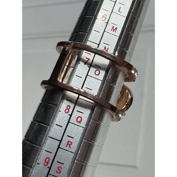 Copper Moonstone Ring Handmade Fashion Jewelry Size 7.5 - Picture 3 of 4